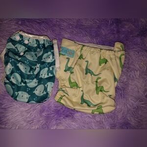 Alva Baby Dinosaur and Whale Print Diaper Covers